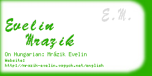 evelin mrazik business card